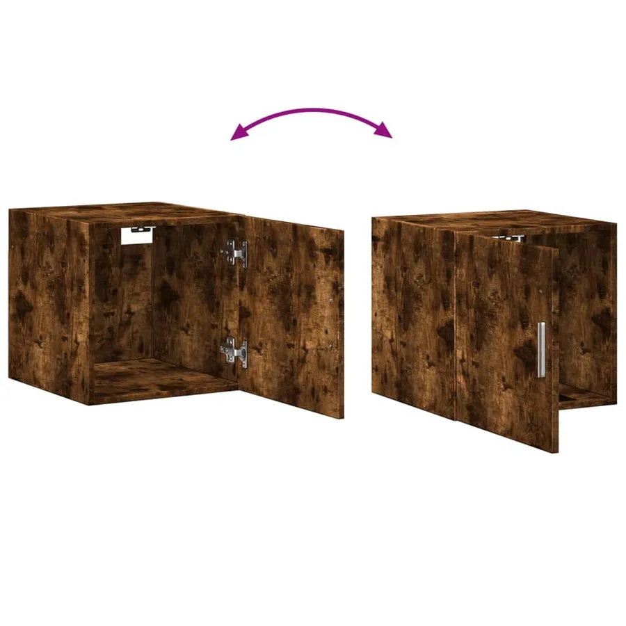Armoire de rangement mince chêne fumé 40x42,5x225 cm - 9