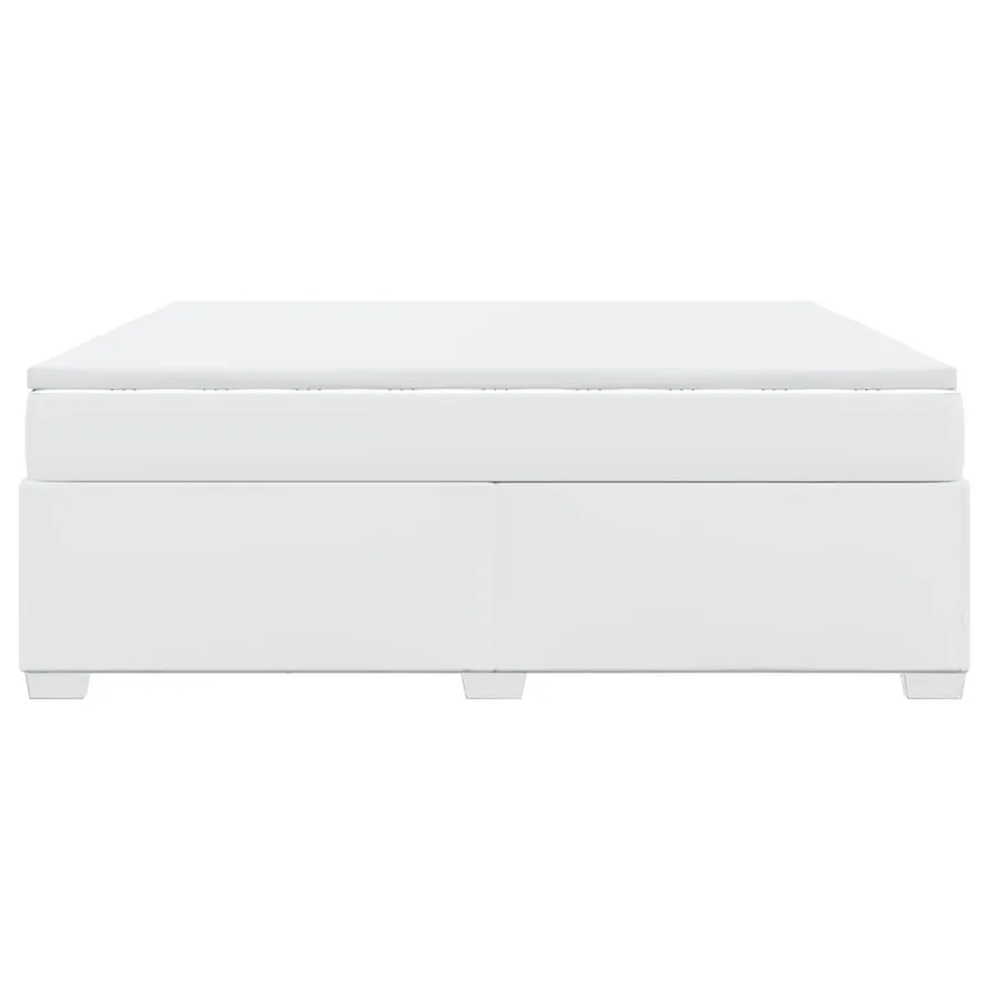 Sommier à lattes de lit avec matelas Blanc 180x200cm Similicuir - 8