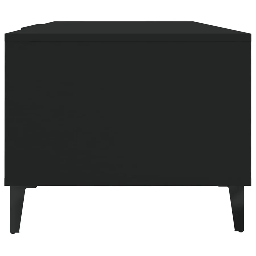 Table basse Noir 102x50x40 cm Bois d'ingénierie - 7