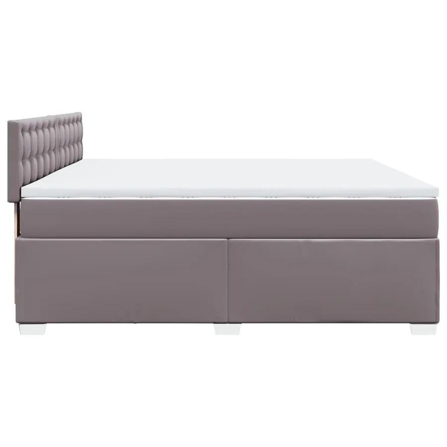 Sommier à lattes de lit avec matelas Gris 200x200 cm Similicuir - 11