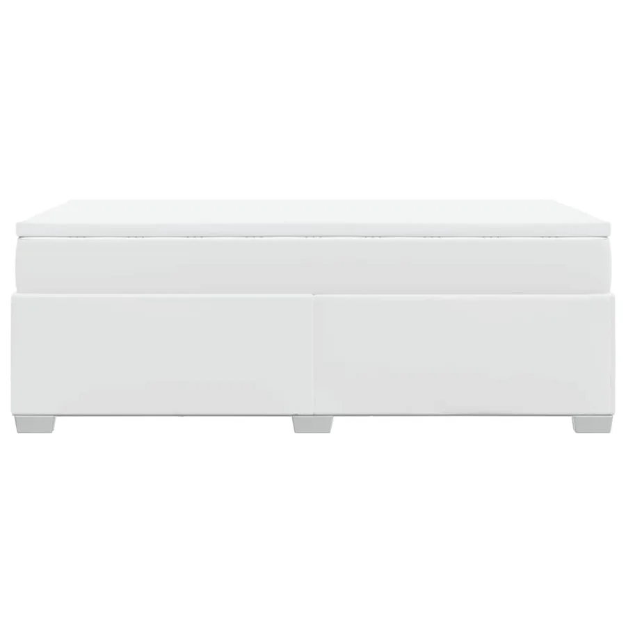 Sommier à lattes de lit avec matelas Blanc 100x200cm Similicuir - 8