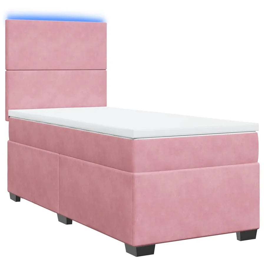 Sommier à lattes de lit et matelas Rose 80x200 cm Velours - 3