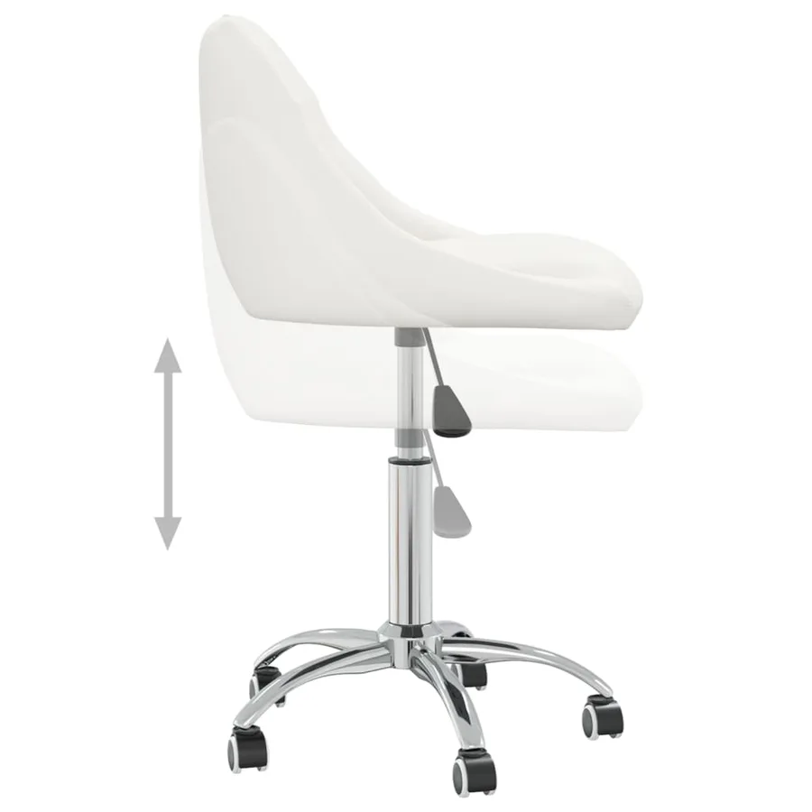 Chaises pivotantes à manger lot de 4 Blanc Similicuir - 5