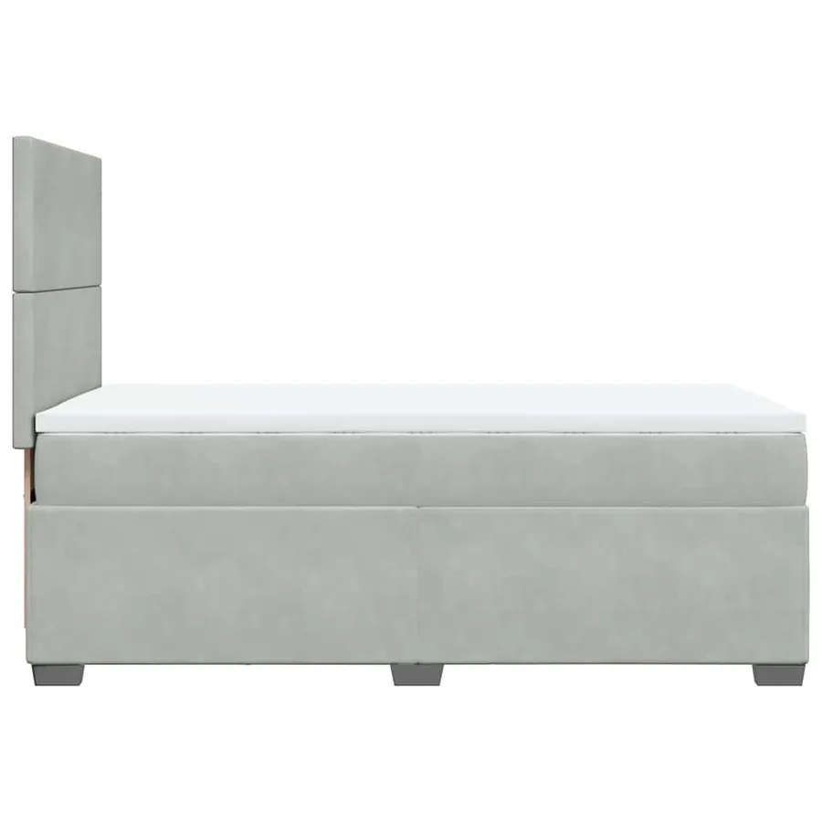 Sommier à lattes de lit et matelas Gris clair 80x200 cm Velours - 12