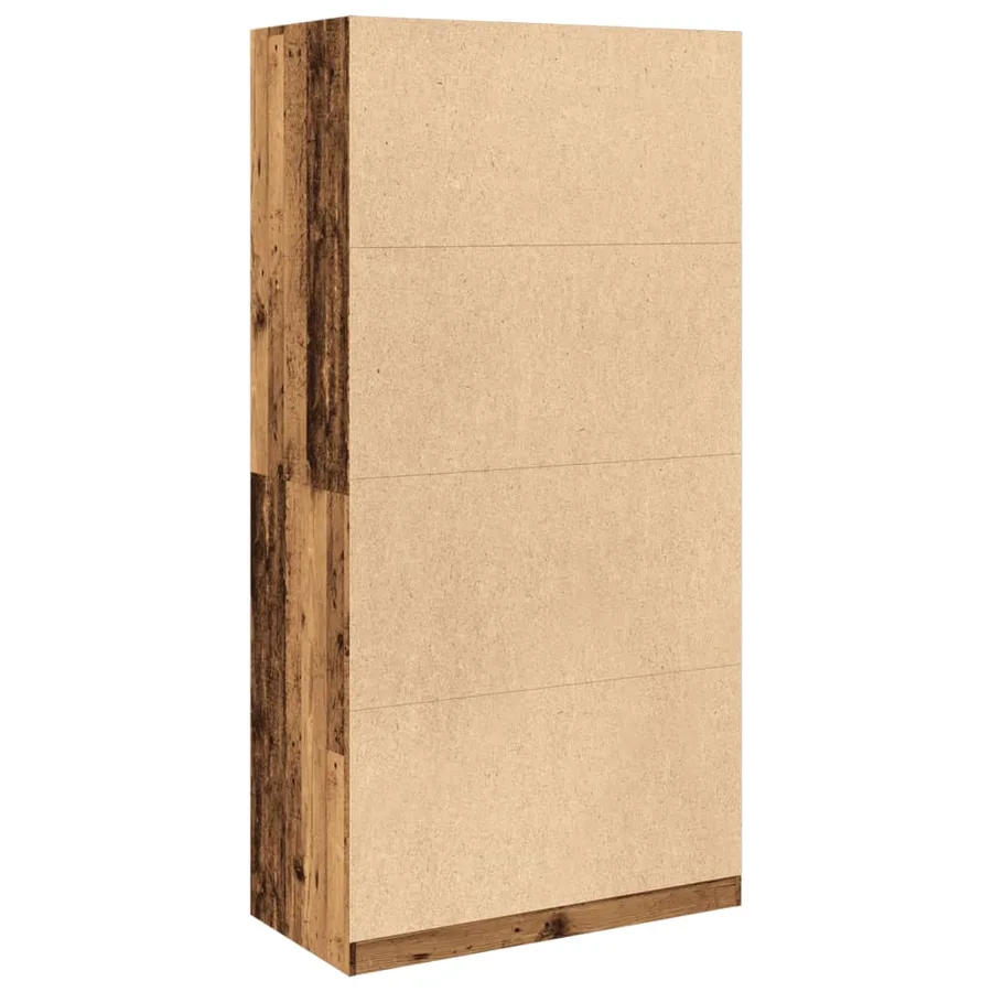 Garde-robe vieux bois 100x50x200 cm bois d'ingénierie - 6