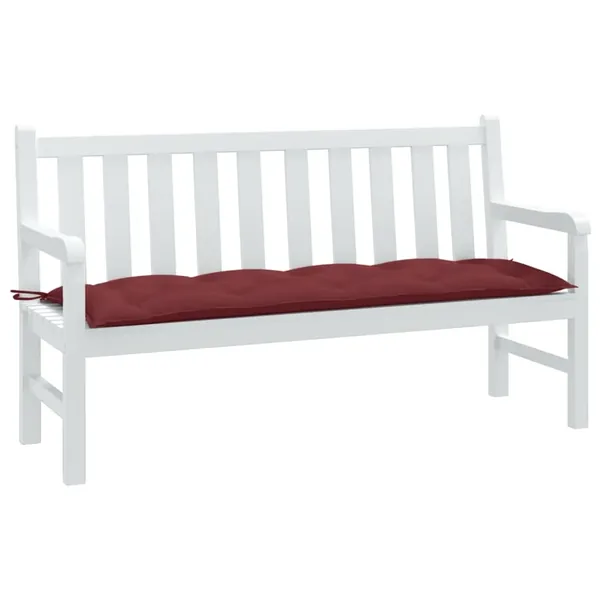 Coussin de banc de jardin rouge bordeaux mélangé tissu