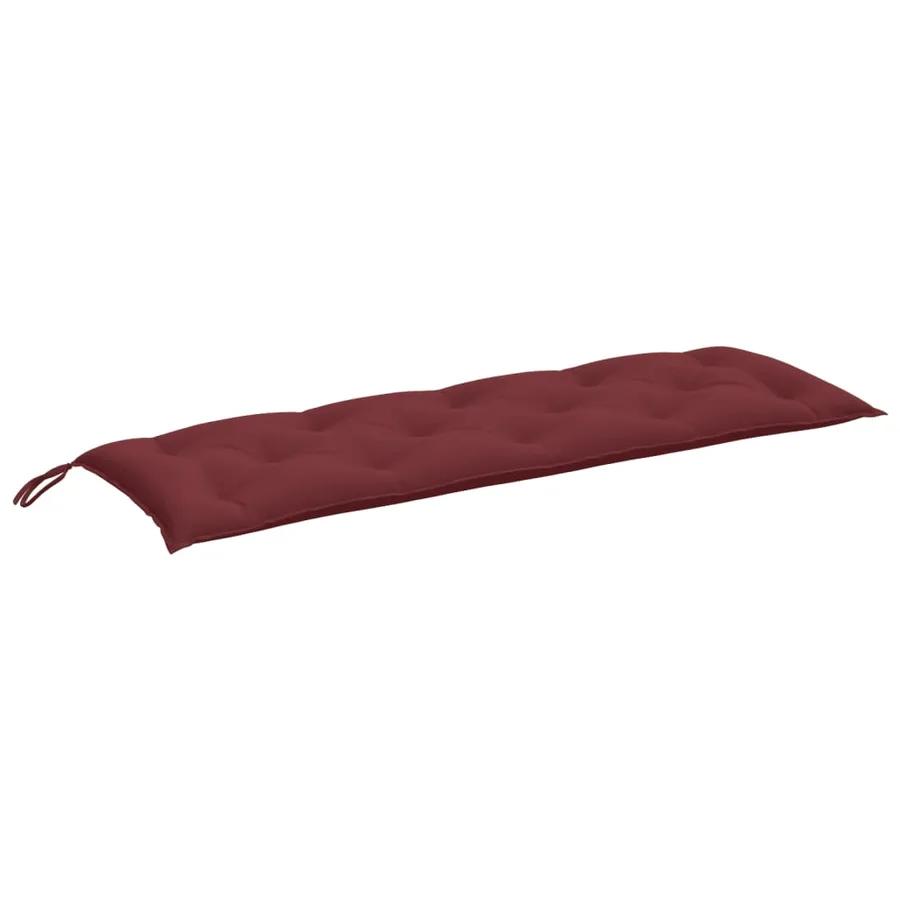 Coussin de banc de jardin rouge bordeaux mélangé tissu - 2