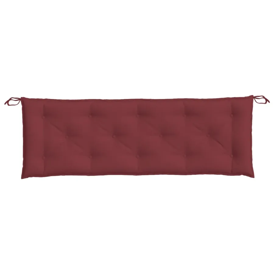 Coussin de banc de jardin rouge bordeaux mélangé tissu - 4
