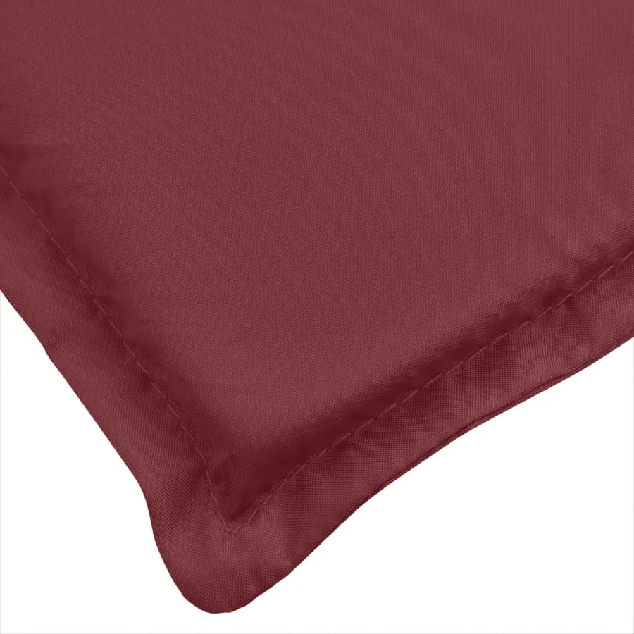 Coussin de banc de jardin rouge bordeaux mélangé tissu - 5