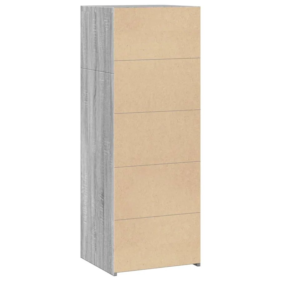 Buffet haut sonoma gris 45x41x124 cm bois d'ingénierie - 6