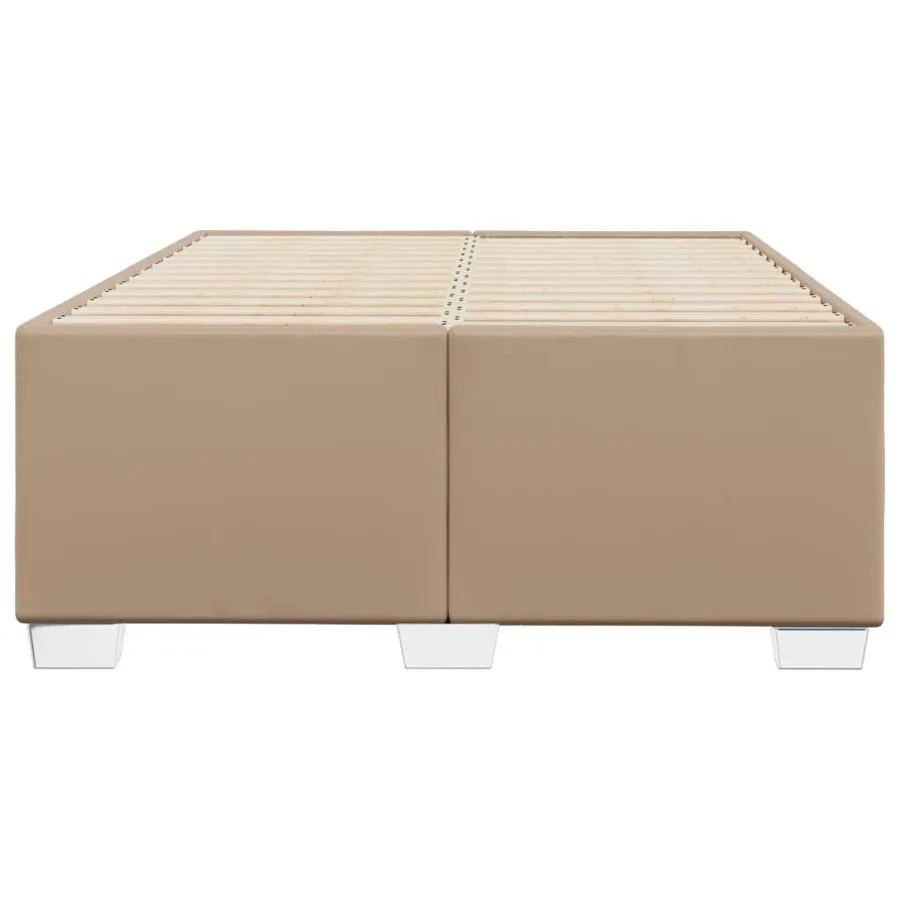 Cadre de lit sans matelas cappuccino 120x200 cm similicuir - 4