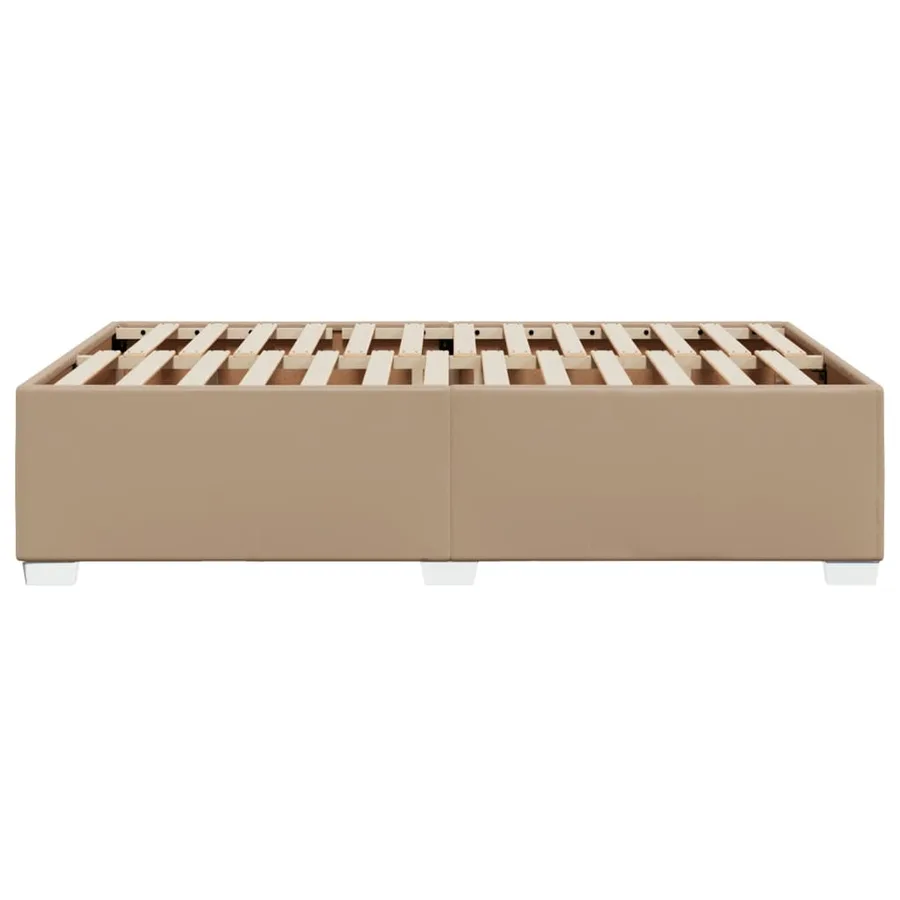 Cadre de lit sans matelas cappuccino 120x200 cm similicuir - 5