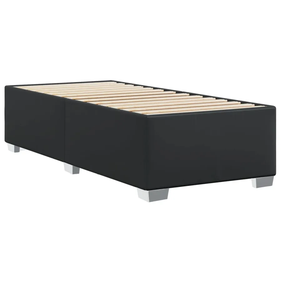 Cadre de lit sans matelas noir 90x190 cm similicuir - 3