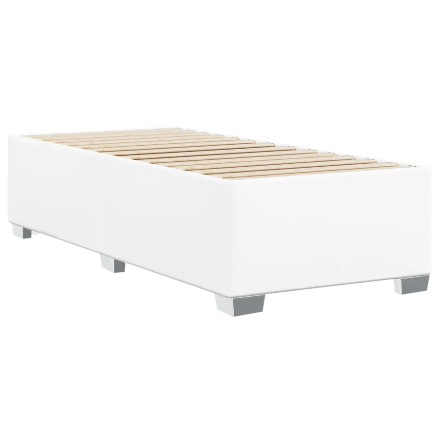 Cadre de lit sans matelas blanc 90x200 cm similicuir - 6