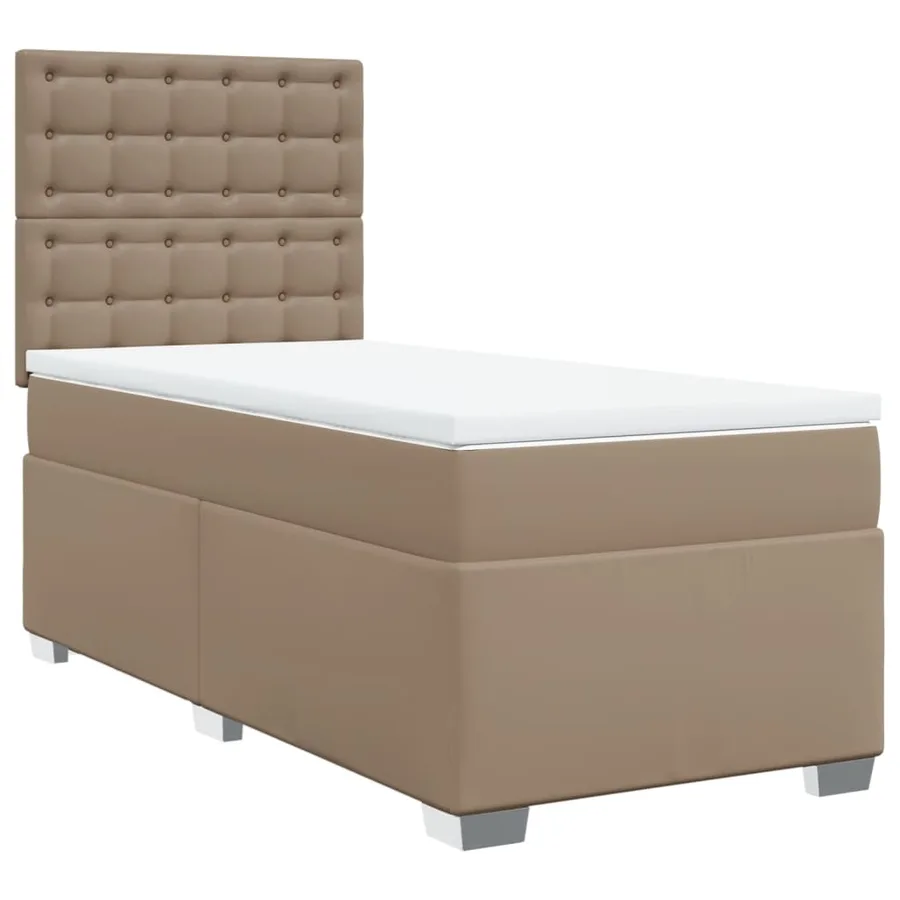 Sommier à lattes de lit avec matelas Cappuccino 100x200 cm - 2