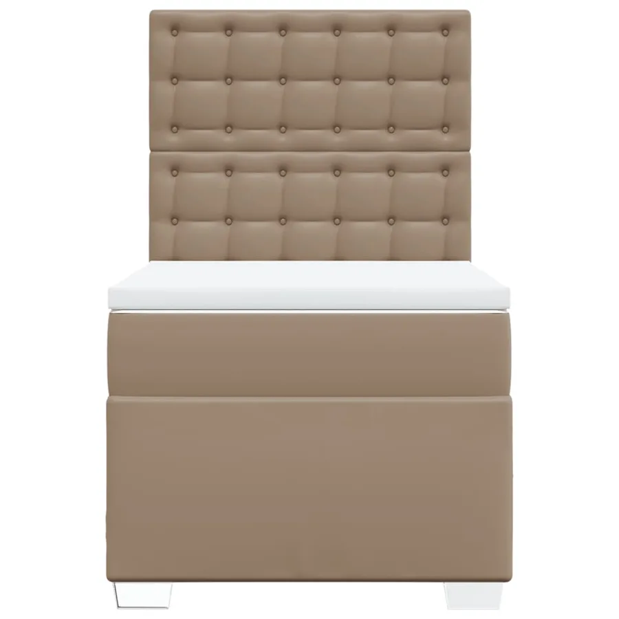 Sommier à lattes de lit avec matelas Cappuccino 100x200 cm - 4