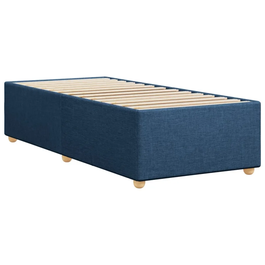 Cadre de lit sans matelas bleu 100x200 cm tissu - 6