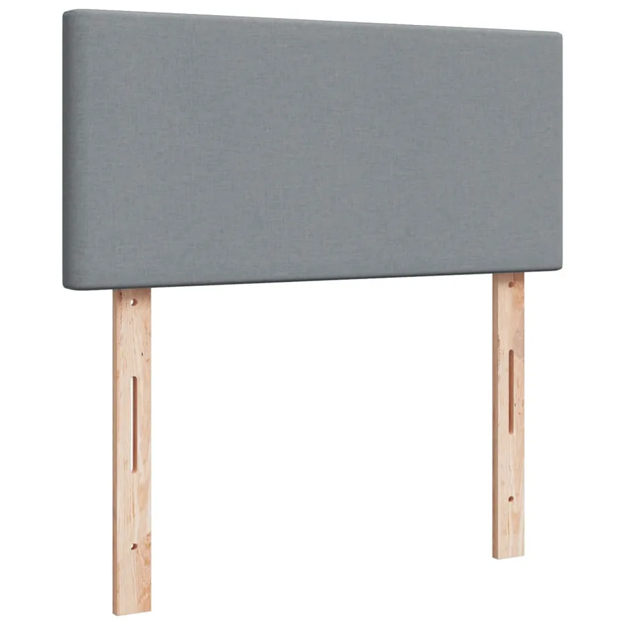 Sommier à lattes de lit avec matelas Gris clair 100x200cm Tissu - 10