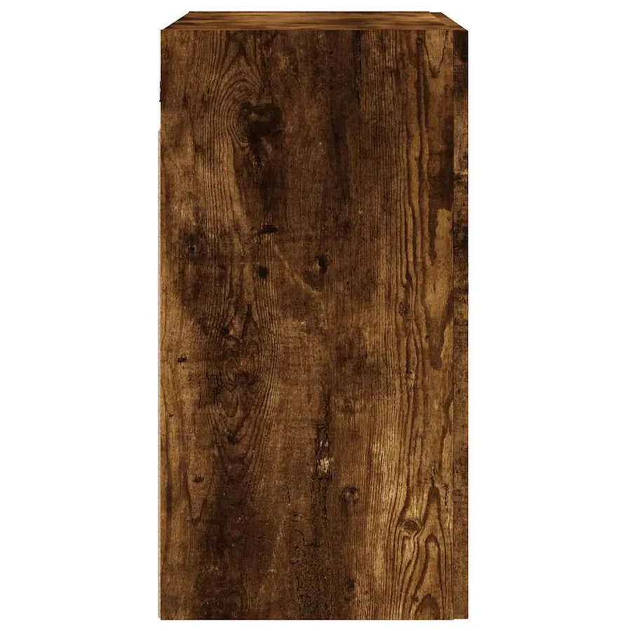Armoire murale chêne fumé 60x31x60 cm bois d'ingénierie - 7
