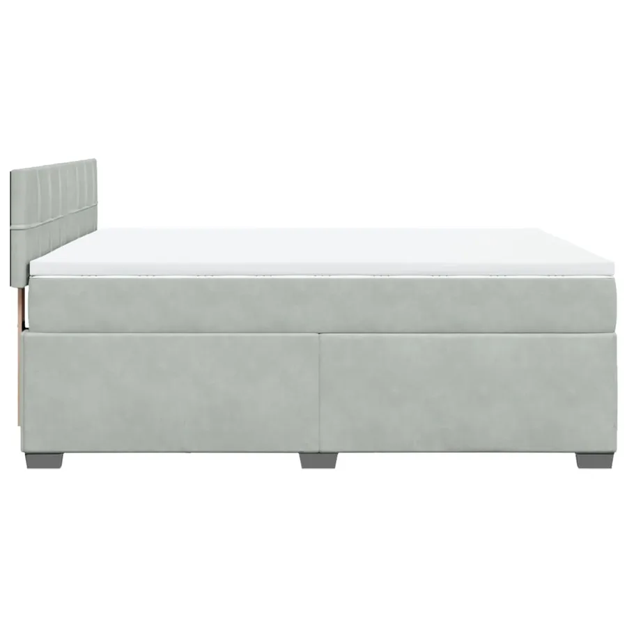 Sommier à lattes de lit et matelas Gris clair 140x200cm Velours - 7
