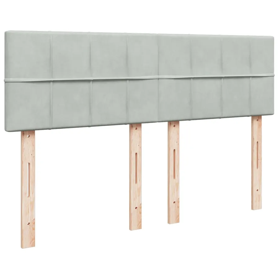 Sommier à lattes de lit et matelas Gris clair 140x200cm Velours - 9