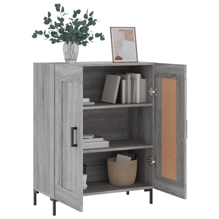 Buffet sonoma gris 69,5x34x90 cm bois d'ingénierie - 4