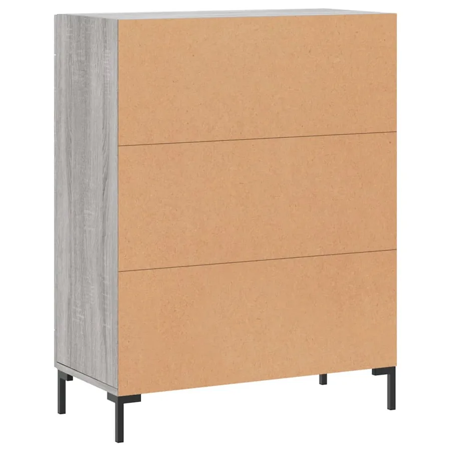Buffet sonoma gris 69,5x34x90 cm bois d'ingénierie - 8