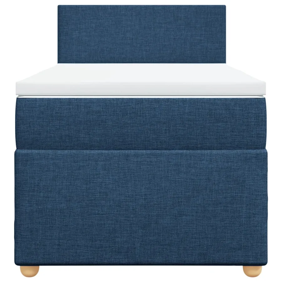 Sommier à lattes de lit avec matelas Bleu 80x200 cm Tissu - 4