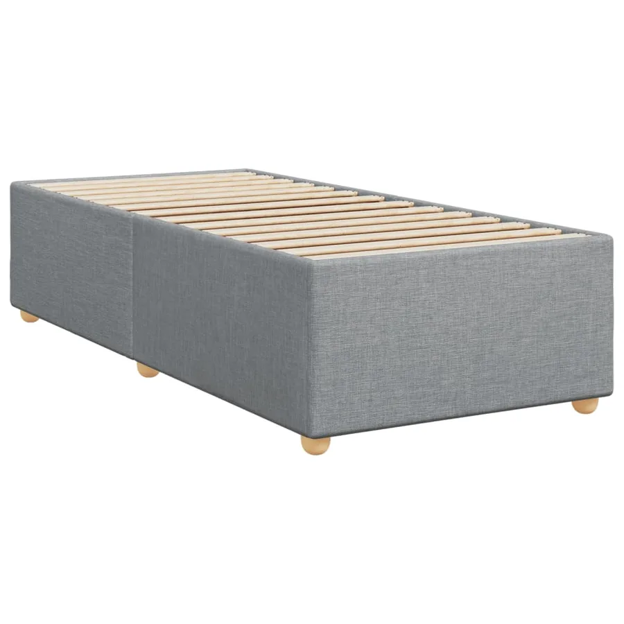 Sommier à lattes de lit et matelas Gris clair 90x190 cm Tissu - 10