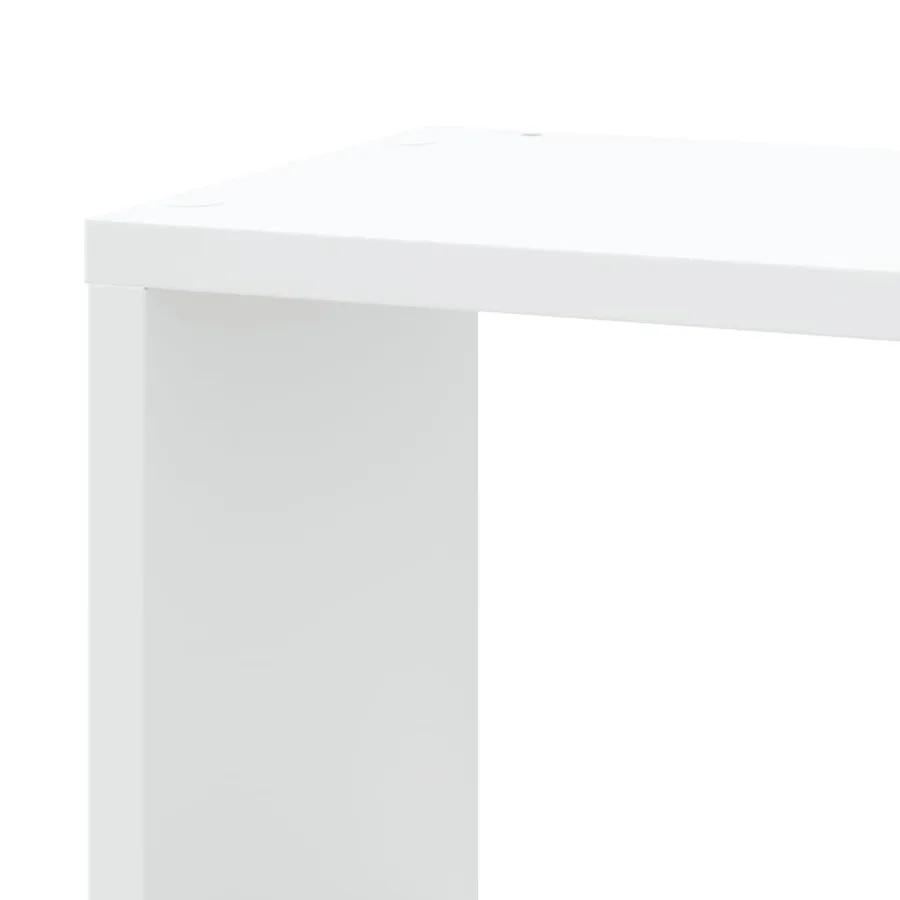 Étagère d'angle murale blanc 45x45x147 cm bois d'ingénierie - 7