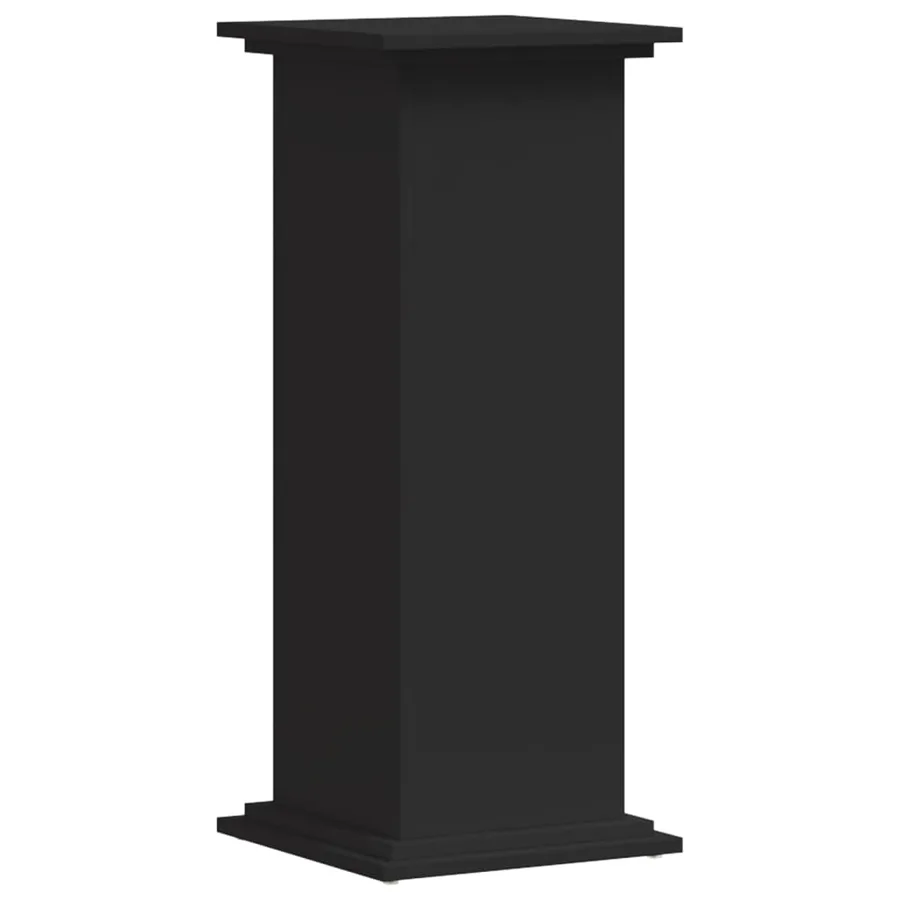 Support pour plantes noir 33x33x80 cm bois d'ingénierie - 4