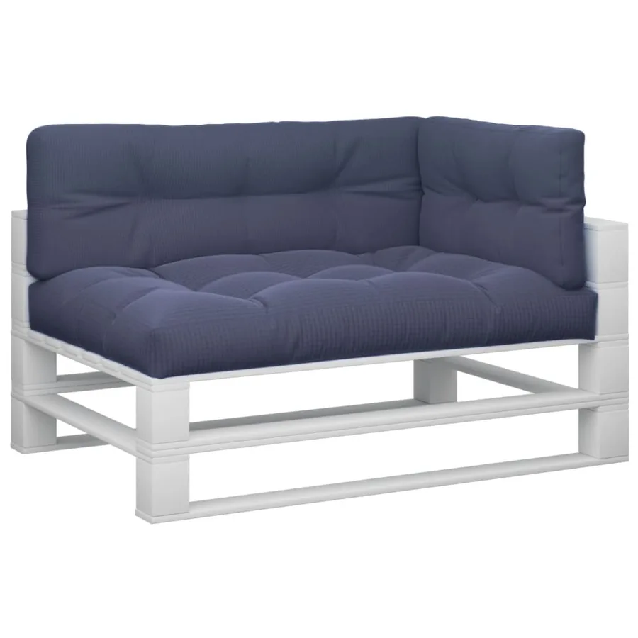 Coussins palette lot de 3 tissu bleu marine - 3
