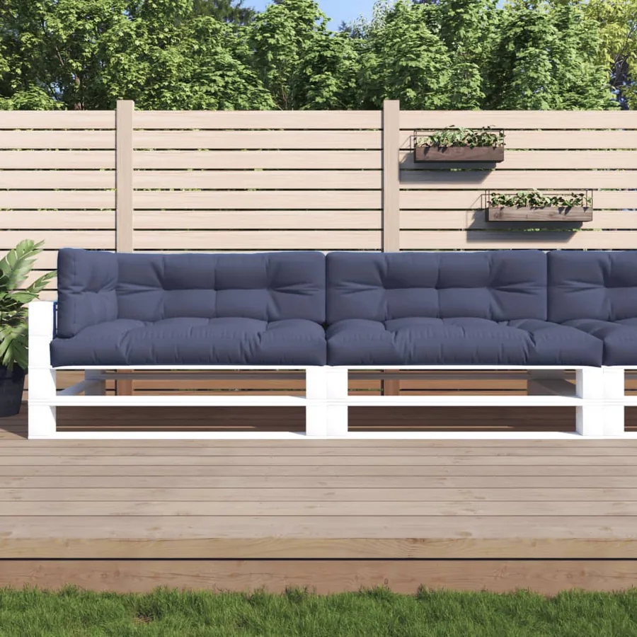 Coussins palette lot de 5 tissu bleu marine