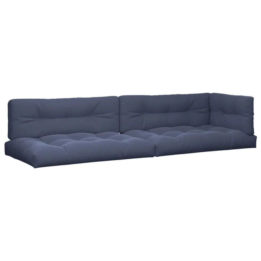 Coussins palette lot de 5 tissu bleu marine - 2