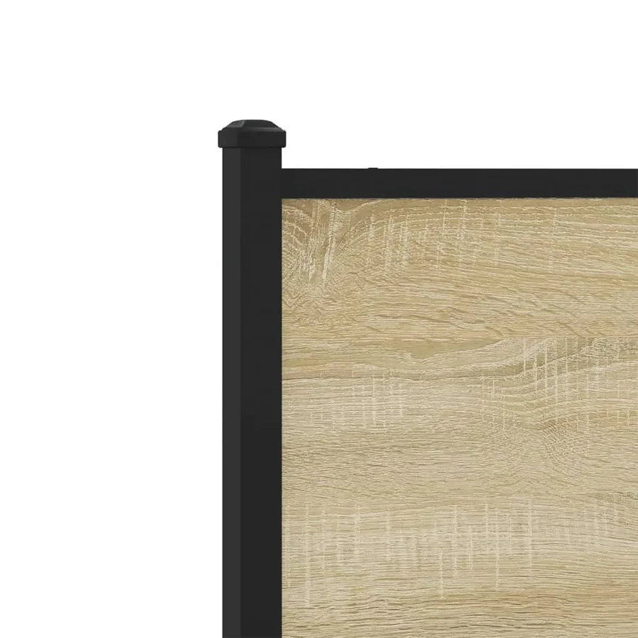 Cadre de lit en métal sans matelas chêne sonoma 100x200 cm - 9