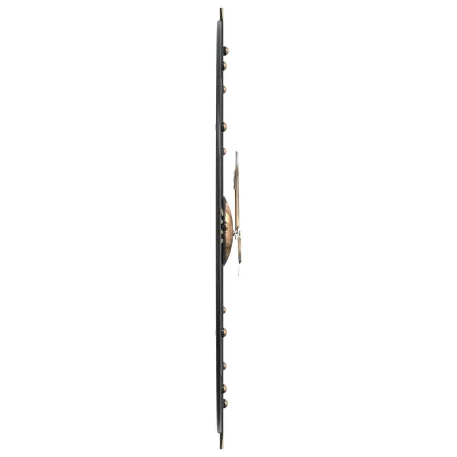 Horloge murale noir Ø60 cm fer - 4