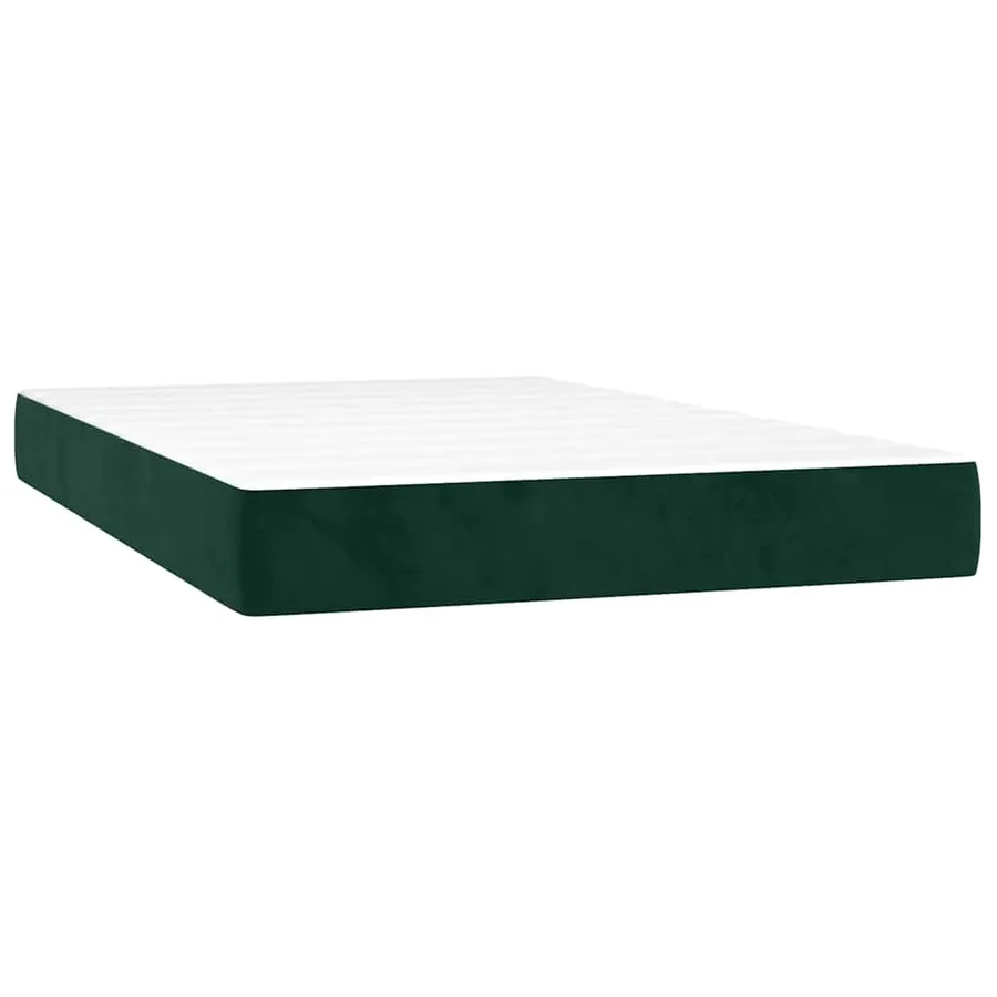Sommier à lattes de lit et matelas Vert foncé 120x200cm Velours - 5