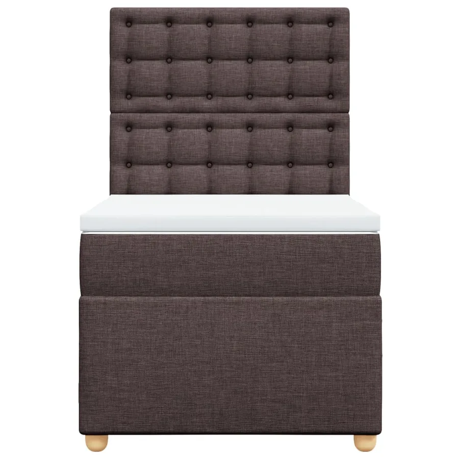 Sommier à lattes de lit avec matelas Marron foncé 90x200 cm - 6