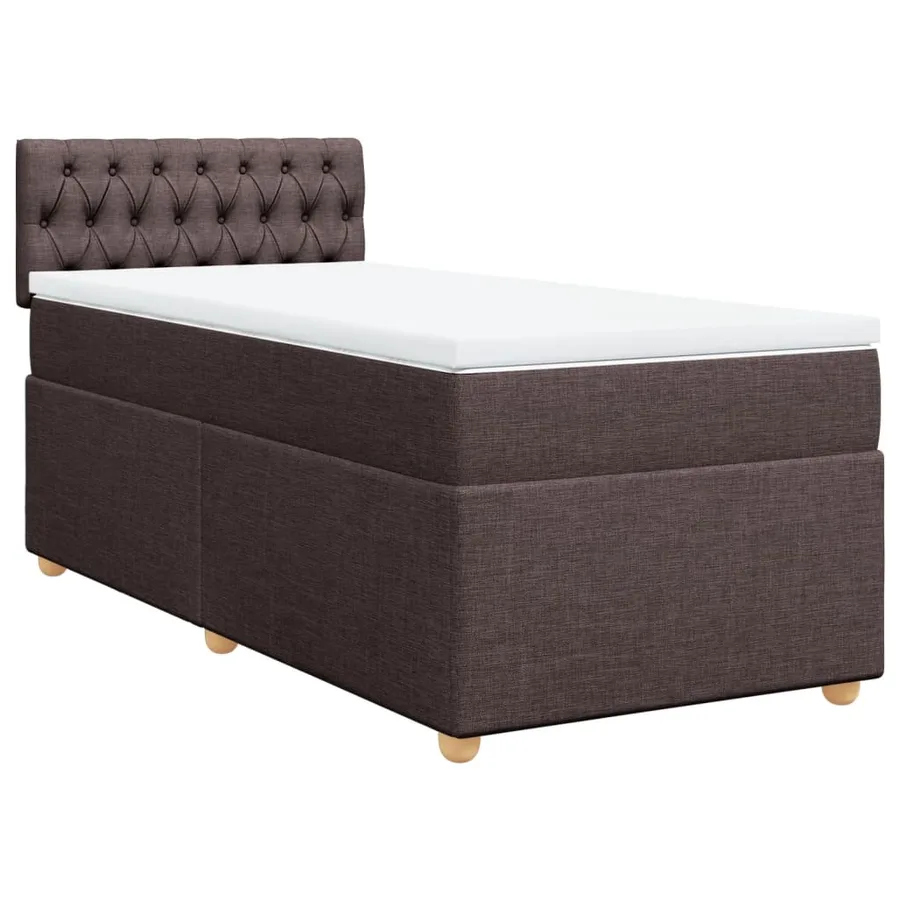 Sommier à lattes de lit avec matelas Marron foncé 90x200 cm - 3
