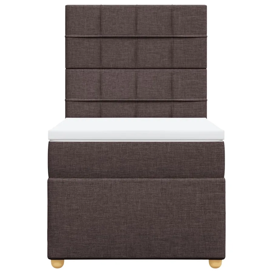 Sommier à lattes de lit avec matelas Marron foncé 100x200 cm - 4