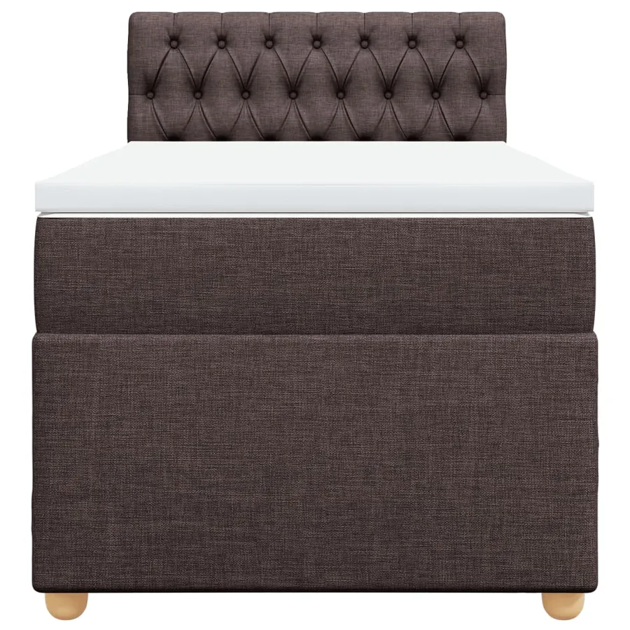 Sommier à lattes de lit avec matelas Marron foncé 90x200 cm - 4