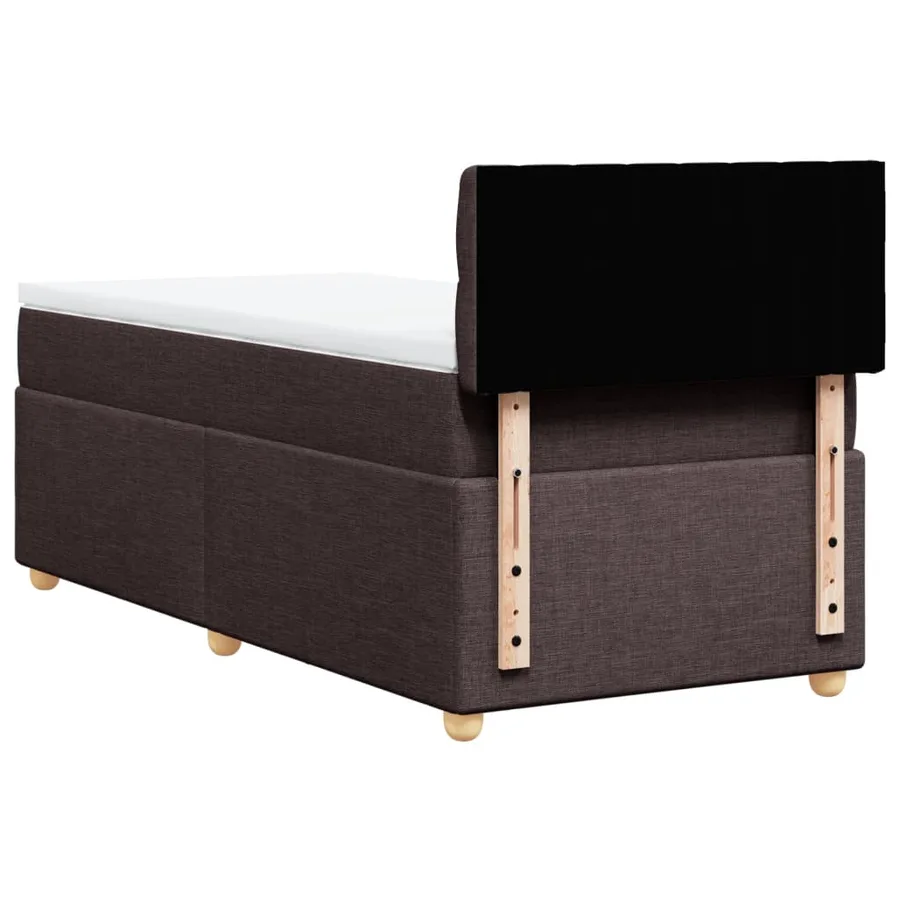 Sommier à lattes de lit avec matelas Marron foncé 90x200 cm - 6