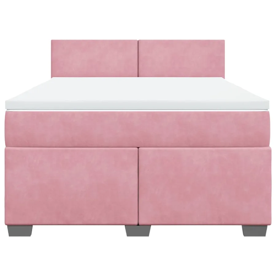 Sommier à lattes de lit avec matelas Rose 160x200 cm Velours - 6