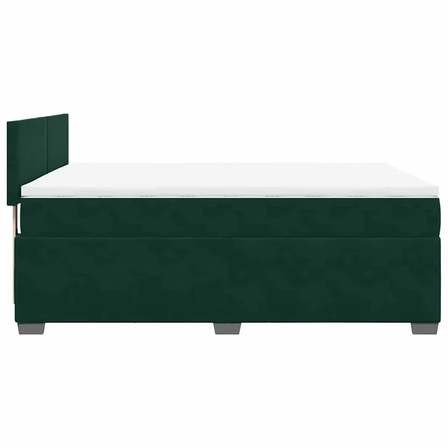 Sommier à lattes de lit et matelas Vert foncé 160x200cm Velours - 7
