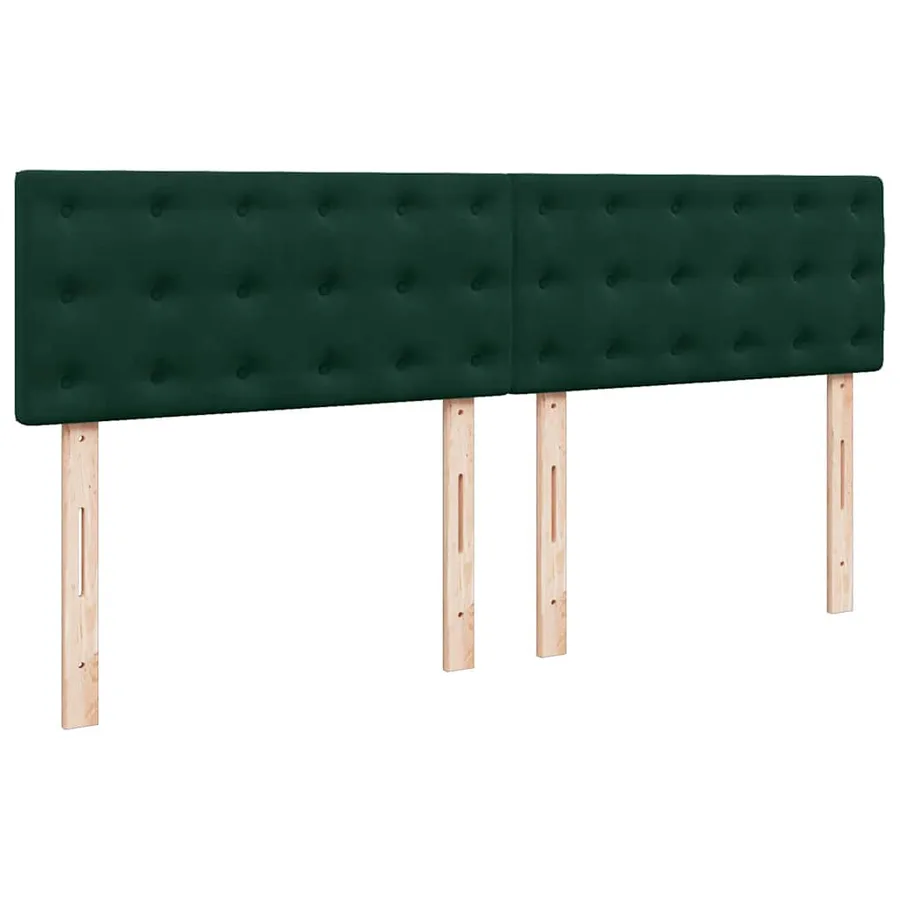 Sommier à lattes de lit et matelas Vert foncé 180x200cm Velours - 9