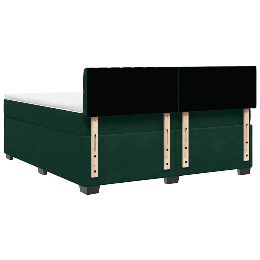 Sommier à lattes de lit et matelas Vert foncé 180x200cm Velours - 10