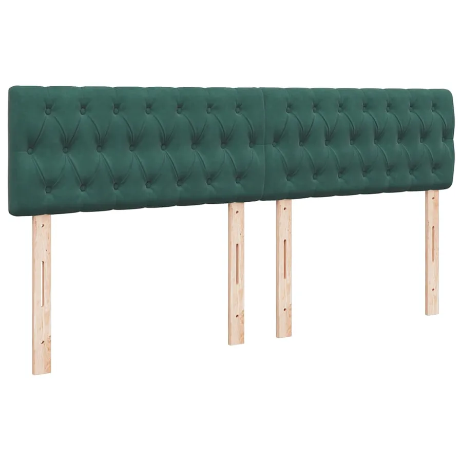 Sommier à lattes de lit et matelas Vert foncé 180x200cm Velours - 8