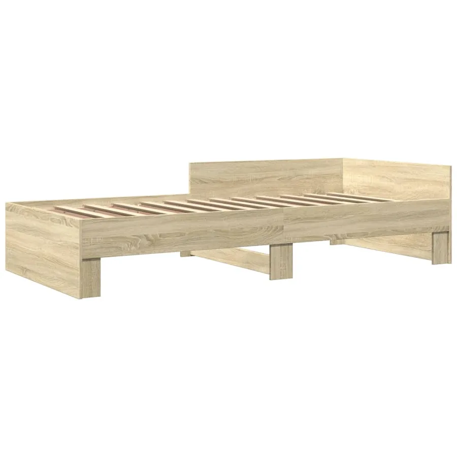 Cadre de lit sans matelas chêne sonoma 90x200 cm - 3