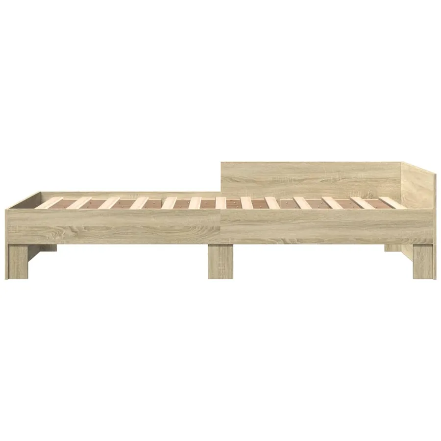 Cadre de lit sans matelas chêne sonoma 90x200 cm - 4