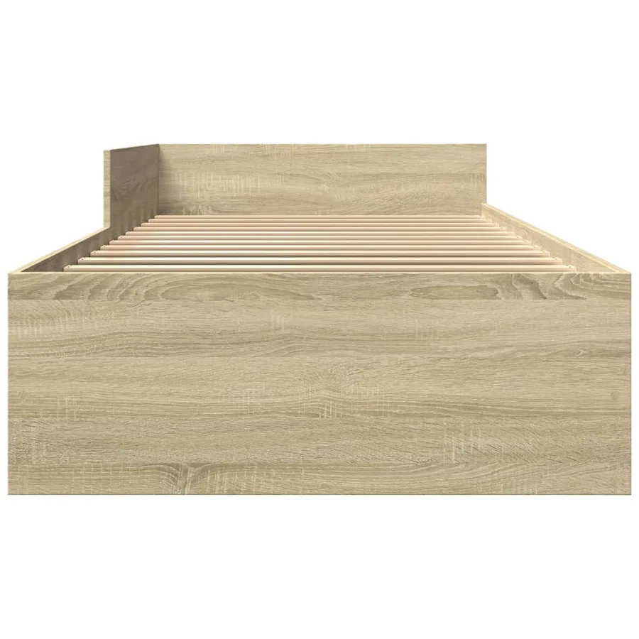 Cadre de lit sans matelas chêne sonoma 90x200 cm - 5